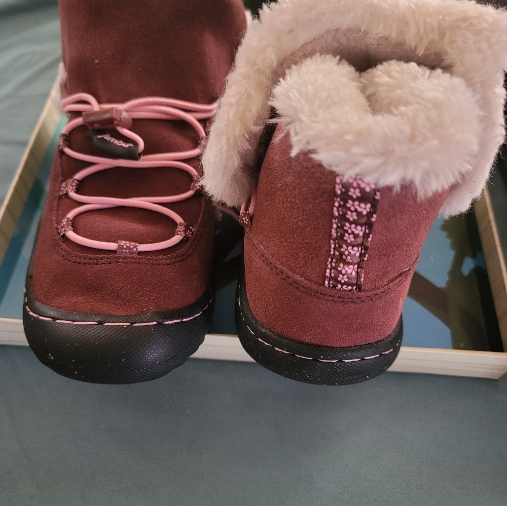 Jambu Kids Warm Boots Pinkish-Brown Size US3/EU34.5 Ret: $70.00